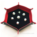 Bescon Hexagon Folding PU Leather and Velvet Dice Tray, Portable Dice Holder for DND, RPG, MTG Dice Gaming D&D Table Games